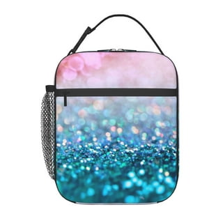  Gold Glitter Bee Insects Lunch Bag for Women Men Black