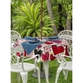 thumbnail image 2 of Outdoor Tablecloth with Umbrella Hole and Zipper, Romantic Love Round Table Cloth 54 Inch Waterproof Tablecloth, Valentine's Day Stars Heart Cartoons Beige Picnic Table Cover for Patio Camping, 2 of 7