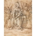 thumbnail image 2 of Aurelio Luini 20x24 Black Ornate Framed Double Matted Museum Art Print Titled: Madonna and Child with Angels (Late 1500s), 2 of 5