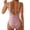 Pink, variant on Black One Piece Swimsuit for Women Novelty 3D Shiny Print Bathing Suit Swimming Swimwear