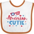 thumbnail image 3 of Inktastic 4th of July American Cutie Red and Blue Stars and Hearts Boys or Girls Baby Bib, 3 of 4