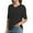 Black, variant on Women's Short Sleeves T Shirt Casual V Neck Solid Casual Sweatshirt