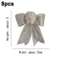 thumbnail image 3 of 8 Pcs Glitter Christmas Wreath Bow Christmas Tree Ornaments Bows For Christmas Party Decor, 3 of 3