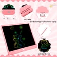 thumbnail image 2 of Decute LCD Writing Tablet with Stylus, 15in Pink Erasable Toddlers Doodle Board Toys for Kids Gifts, 2 of 5