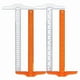 thumbnail image 5 of escuadras en T de 30 cm con escala de doble cara, regla en forma de T, herramienta de medición de plástico para dibujo y diseño general (pulgadas/cm y doble cm, naranja), 5 of 5