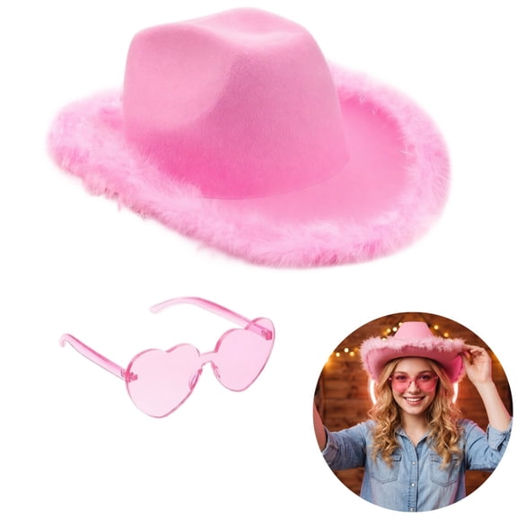Clossjun Men Women Cowboy Hat Led Sequin Party Caps Flashing Light Up Dance Party Beanies For Birthday Wedding Festival Bar