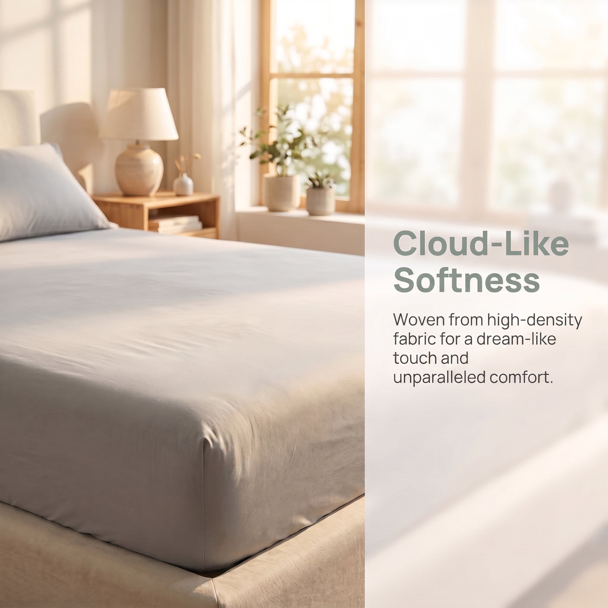 Unique Bargains Fitted Sheet Cotton Bed Sheets Cooling for Sleep 59"x78.7" Pencil Grey