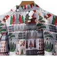 thumbnail image 6 of LA LEELA Men's Holiday Beach Short Sleeve Vacation Hawaii Santa Claus Party Holiday Shirt Hawaiian Ugly Christmas Tree Shirts for Men XXL Grey Santa, 6 of 6