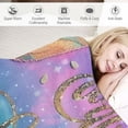 thumbnail image 3 of Orinice Mermaid Starfish Warm Lightweight Blanket Soft Fleece Throw Blanket for All Seasons Living Rooms Sofa Decor Cow Gifts Blanket 60x80in, 3 of 6