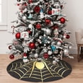 thumbnail image 5 of Yiaed Gold Spider On The Web Print Christmas Tree Skirt , Tree SkirtsTree Mat for Christmas Winter Holiday Indoor Decorations-48", 5 of 7