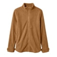 thumbnail image 4 of Maqroz Womens Winter Coats Polar Fleece Jacket Long Sleeve Zip Up Stand Collar Warm Outerwear with Pockets Brown,L, 4 of 5
