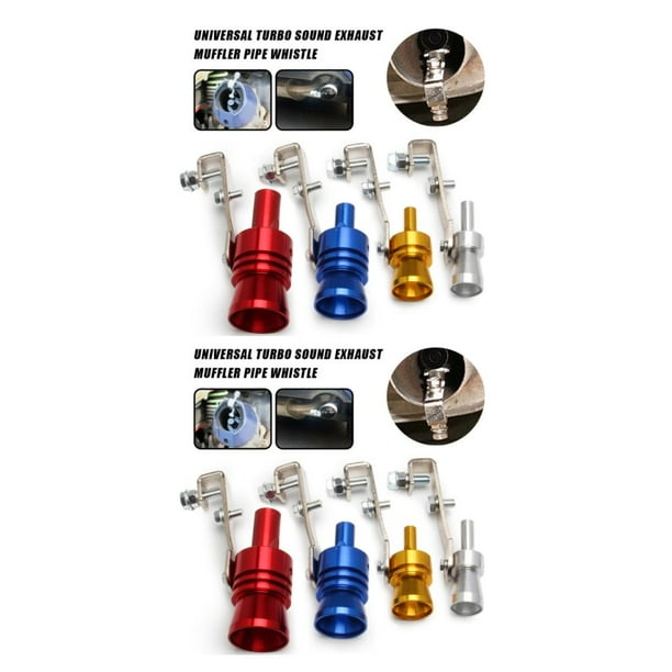 Riwesomey 2 Off Valve Whistle worm wheel superchargerSound XL Silver。Válvula de soplado Worm Wheel supercharger Sound Car Accesorios Type3 NO3