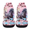 thumbnail image 5 of POLERO Nonslip Front Seat Cover for Van, Washable Breathable Vehicle Seat Covers Polyester 2 Pcs, Horse and Flowers Patterns, 5 of 13