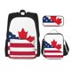 thumbnail image 1 of Balery USA Canada Flag Mochila escolar 3 en 1 para niños: mochila resistente con lonchera térmica y estuche para lápices. Mochila escolar para niños y niñas., 1 of 7