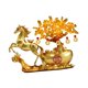 thumbnail image 1 of Figura de caballo de resina, estatua Feng Shui, centro de mesa, escultura animal de escritorio Oro, 1 of 9