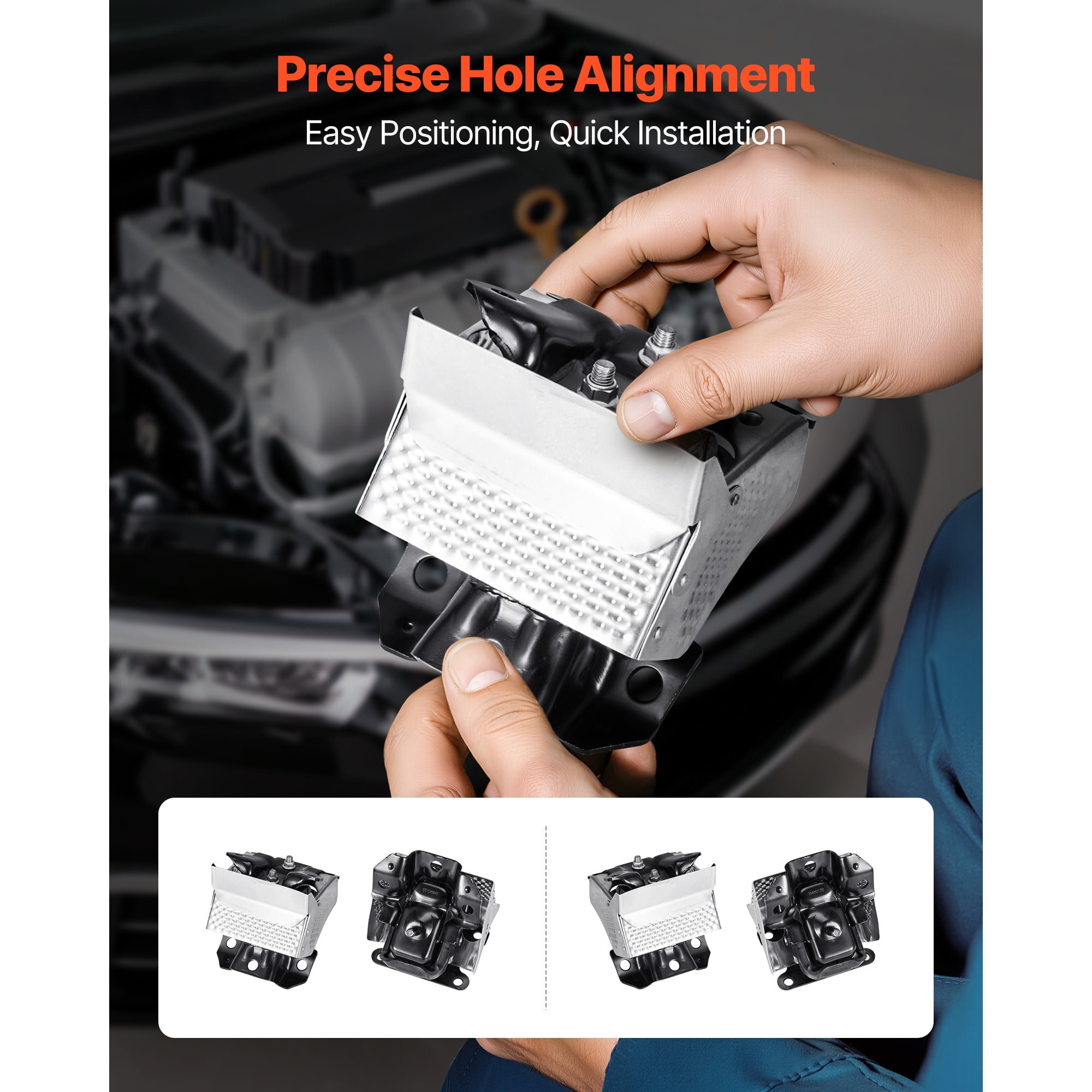 KFFKFF Engine Motor Mount Kit Replacement, Set of 2, Compatible with 2007–2013 Chevrolet Silverado 1500 5.3L V8, Replace OE# A5365, A5365, Provides Stable Support, Left and Right Front Mounts