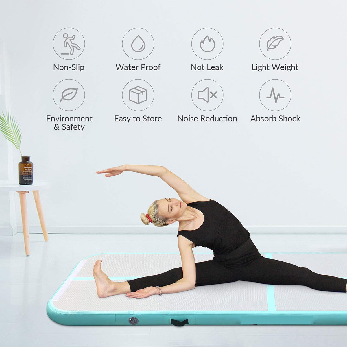 Gofun Inflatable Gymnastics Mat Folding Gym Exercise Aerobics Air