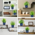 thumbnail image 4 of Fake Plants Mini Potted Artificial Plants, 8 Pack Artificial Eucalyptus Plants Small Houseplants Greenery in Black Round Pot, Small Faux Plants Decor for Home Bathroom Office Farmhouse Desk Shelf, 4 of 5