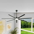 thumbnail image 2 of Dextrus 96 Inch Black Ceiling Fan with Lights and Remote Control, Large Ceiling Fan with 6-Speed,7 Aluminum Blades, 2 of 10
