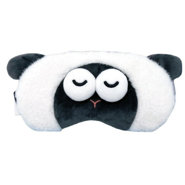 Máscara para dormir con forma de oveja negra, diseño de anime, supersuave, 24,5 x 15 cm