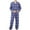 Navy, variant on Wdfiry Mens Plaid Pajama Set, Soft Print Pajamas for Men, Lightweight Warm Sleepwear Nightwear 2 Piece Set