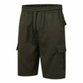 thumbnail image 4 of Youmylove Fashion Men's Shorts Mens New Woven Shorts Pants High Street Retro Solid Color Casual Shorts Athletic Casual Shorts, 4 of 8