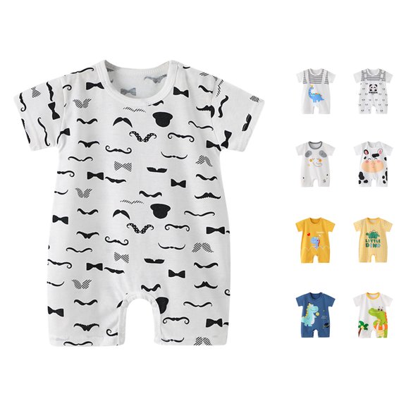 QSXADF Newborn Bodysuits Infant Girls Rompers Love Graphic Short Sleeve Romper With Round Neck Infant Outfits