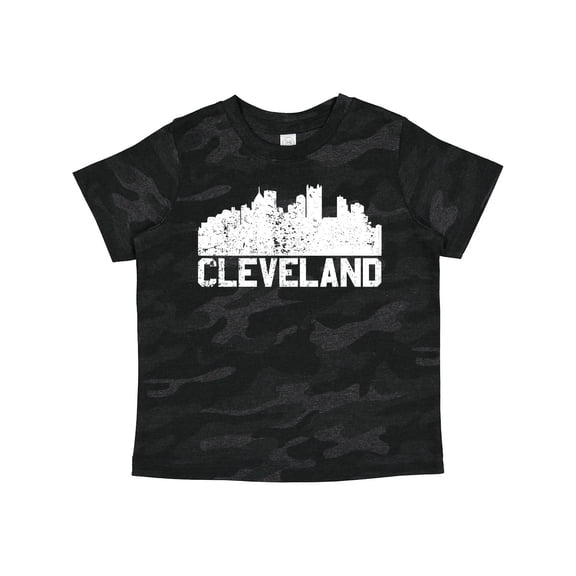 Inktastic Cleveland Skyline Grunge White Boys or Girls Toddler T-Shirt