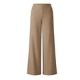 thumbnail image 4 of UAMVSH Womens Dress Pants High Waisted Business Casual Slacks Stretchy Pull On Wide Leg Pants with Pockets Office Clothes, 4 of 6