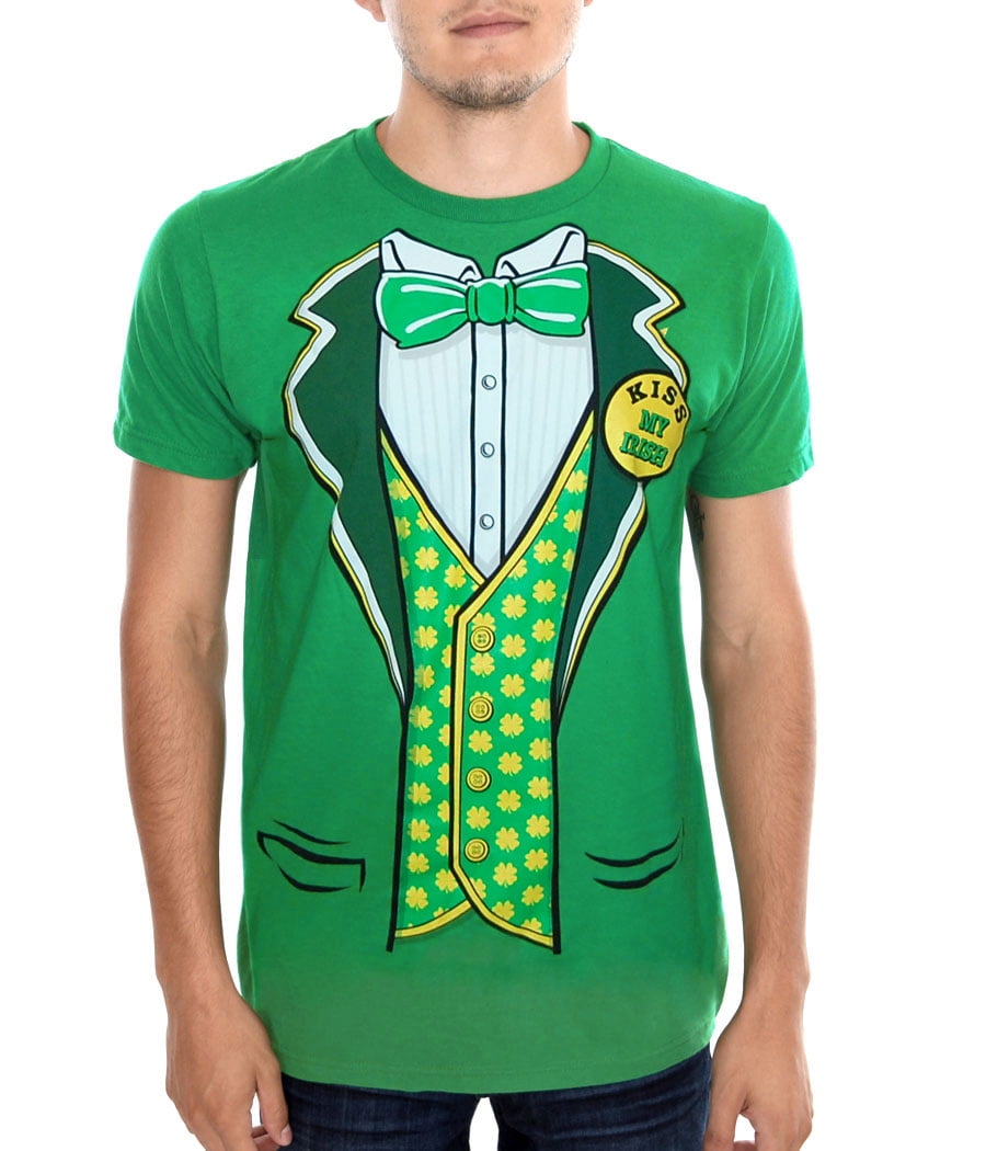 Irish Costume Suit Juniors T-Shirt Patricks Day Old Glory St