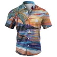 thumbnail image 6 of Mens Hawaiian Shirts Short Sleeve Button Down Palm Beach Shirts Tropical Resort Wear Blouses, 6 of 7