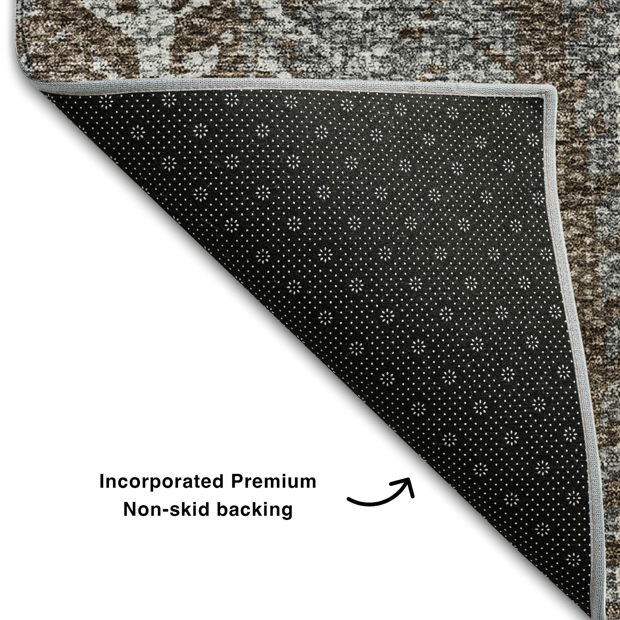 Addison Rugs Mayfield Washable Transitional Stripes Brown Runner Rug, 2'3" x 7'6"