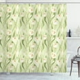 thumbnail image 1 of Ambesonne Garden Art Shower Curtain, Spring Flora Bouquet, 69"Wx75"L, Pale Green Orange Cream, 1 of 3