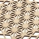 thumbnail image 4 of 2 Piezas de Geometría Sagrada Escultura de Pared Tallada Rejilla de Artesanía Colgante, 4 of 8