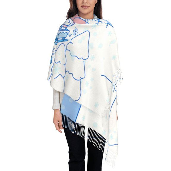 Gokiu Sanrio Women's Scarf Pashmina Shawls and Wraps for Wedding Evening Party Warm Long Scarves