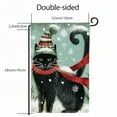 thumbnail image 3 of Winter Cat Garden Flag,Double Sided Christmas Garden Flag,Cat Holiday Winter Flags for Outside, Welcome Garden Flag for Front Yard, Porch, Lawn, Door,Suits Standard Flagpoles, 3 of 6