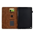 thumbnail image 4 of Embossed Folio Flip Smart Case for Amazon Fire HD10 / HD10 Plus 13th Generation 2023, Premium PU Leather Kickstand Card Slots Magnetic Auto Sleep / Wake with Pen Slot Case, Brown, 4 of 5