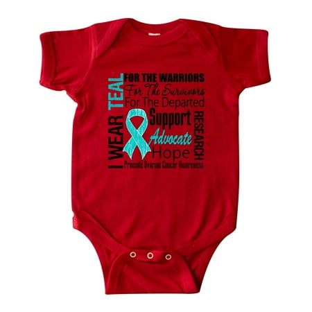 

Inktastic Ovarian Cancer I Wear Teal Ribbon Tribute Gift Baby Boy or Baby Girl Bodysuit