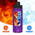 thumbnail image 5 of Goofa Purple Glitter Print 18oz Sports Insulated Kettle With Straw Water Bottle Sports Water Bottle For Running Hiking Cycling Climbing Mans Womans, 5 of 7