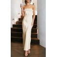 thumbnail image 2 of Women 2024 Summer Strapless Satin Tube Bodycon Backless Wedding Guest Maxi Dress, 2 of 10