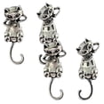 thumbnail image 2 of Aretes EarringCat03 2Pares Gato Tuerca Plata Metal., 2 of 2