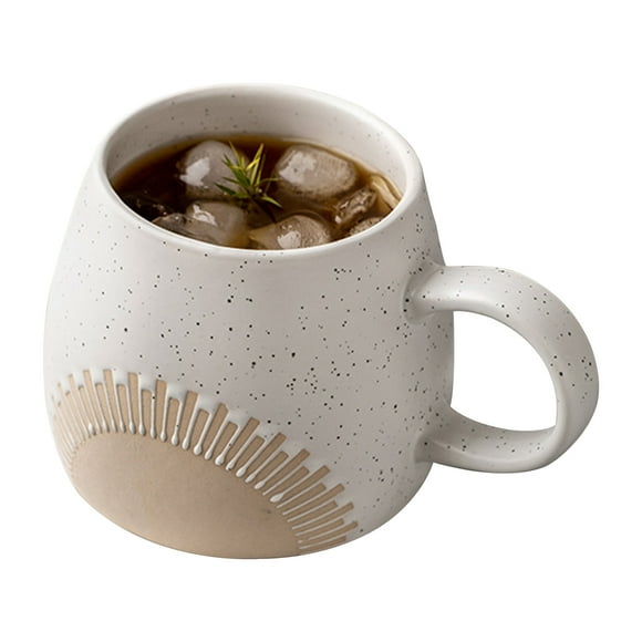 Tasses à Soupe avec Poignées, Tasses à Bouillon en Céramique, Bol à Soupe Micro-Ondes, Tasse à Soupe, Bol de Petit-Déjeuner-Blanc-9.5x9.5x9cm, 450ml