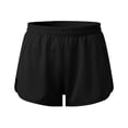 thumbnail image 3 of DailyTrove Ladies Quick Dry Breathable Elastic Waist Athletic Shorts Side Split Pocket Sports Lounge Short Pants, 3 of 6
