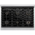 thumbnail image 3 of ZLINE Autograph Edition 36 in. 5.2 cu. ft. Paramount Gas Range with 6 Burner Cooktop and Convection Gas Oven in DuraSnow Stainless Steel and Matte Black Accents (SGRSZ-36-MB), 3 of 7
