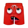 thumbnail image 5 of ibiyuan Mens Beach Shorts 3d Cartoon Smile Face Stretch Men's Board Shorts Drawstring Waist Mens Bathing Suits Novelty Beachwear, 5 of 5