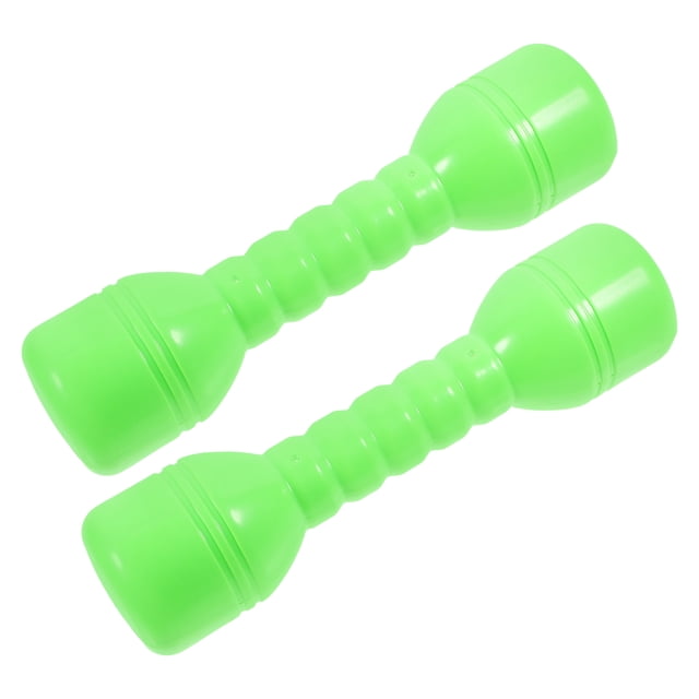 Raindrops 2Pcs Interactive Kids Dumbbell Toy Green ABS for Exercise and Auditory Stimulation in Child Development