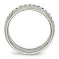 thumbnail image 3 of Auriga Stainless Steel Brushed and Polished Braided 8 mm Band for Women Size 9, 3 of 6