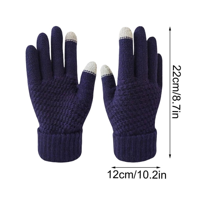 Guantes de Invierno Guantes de Pantalla Táctil Guantes de Punto de Mujer Guantes de Invierno a Prueba de Agua Guantes Deportivos a Prueba de Viento Guantes Cálidos Suaves Guantes Térmicos Simples Mita