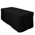 thumbnail image 6 of Efavormart 6FT Fitted Black Polyester Rectangular Table Cover for Wedding Party Dining Banquet Events Restaurant Kitchen Home & Multi-Use, 6 of 10