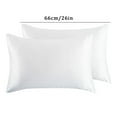 2pc Pure Color Imitation Silk Pillowcase Imitation Silk Silk Color